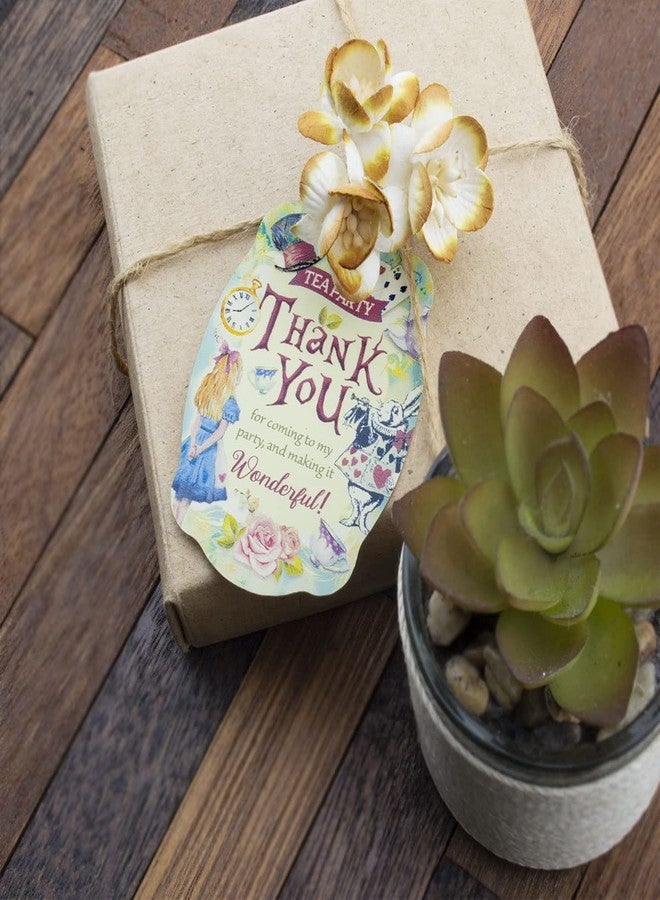 Summer-Ray.com Summer-Ray 50pcs Alice in The Wonderland Theme Thank You Gift Tag Favor Tags - Image 3